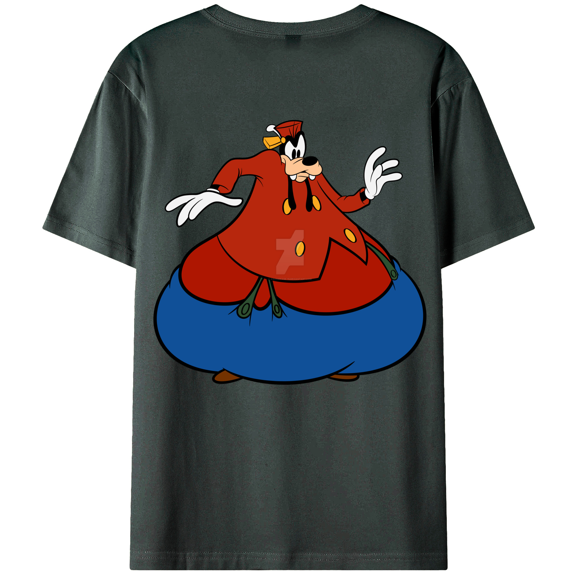 ミッキーマウス Mickey Mouse 綿100％ メンズ半袖Tシャツ（バックプリント） 通気性